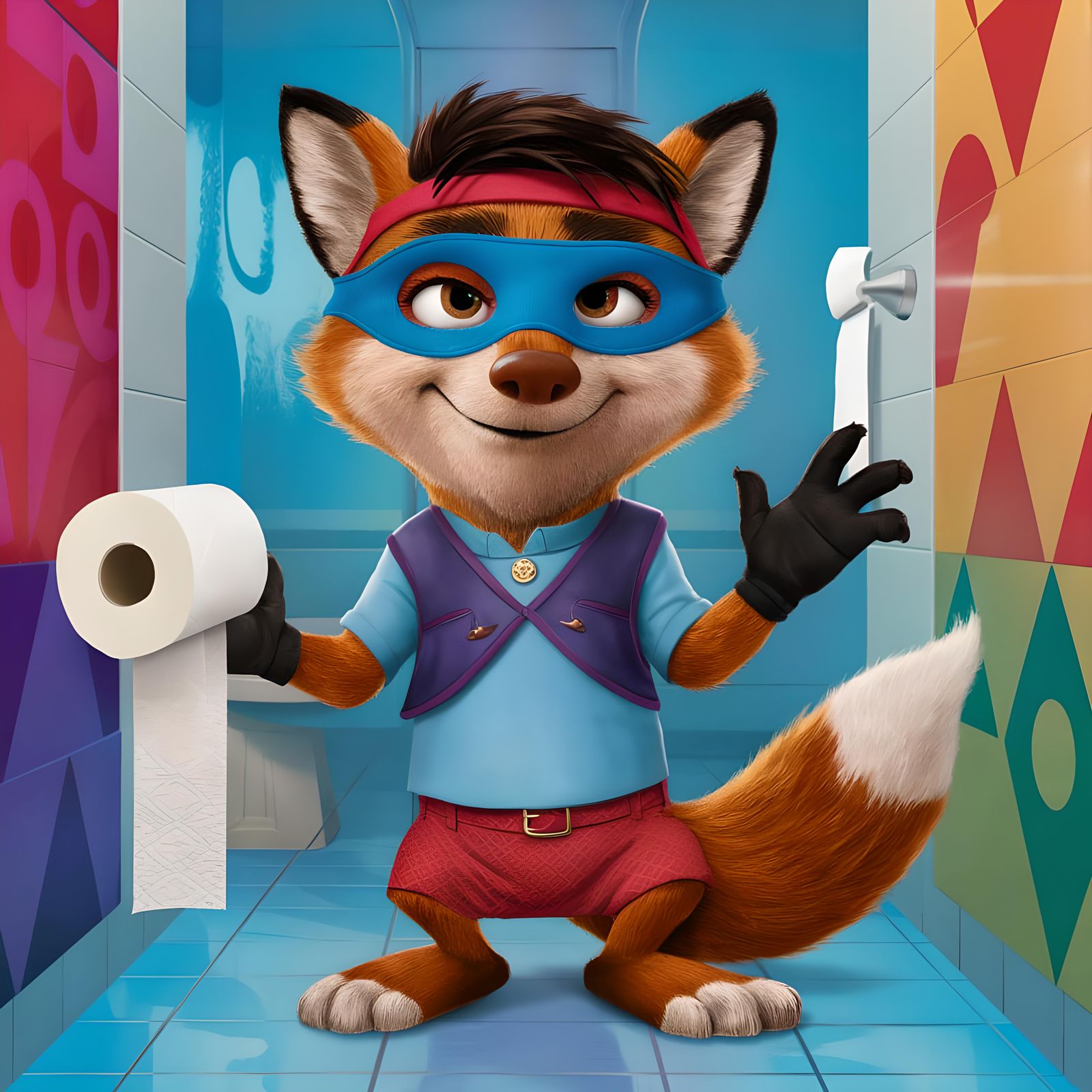 Swiper the Fox's Bathroom Adventure