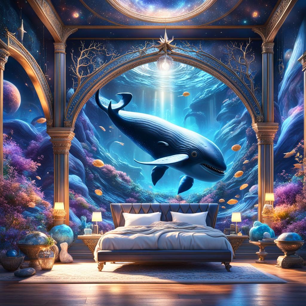 Cosmic Whale Dreamscape: A Fantastical Journey