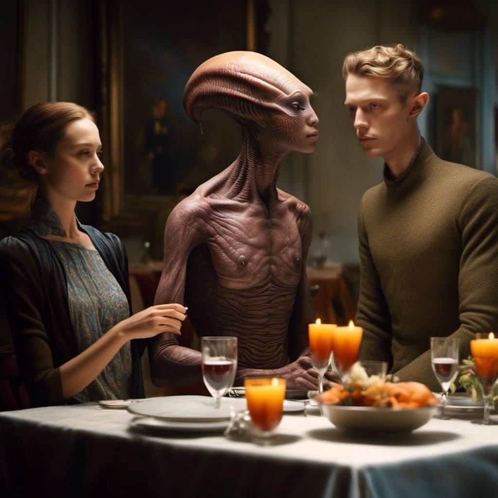 Historical Characters Party in Photorealistic Hyperrealism