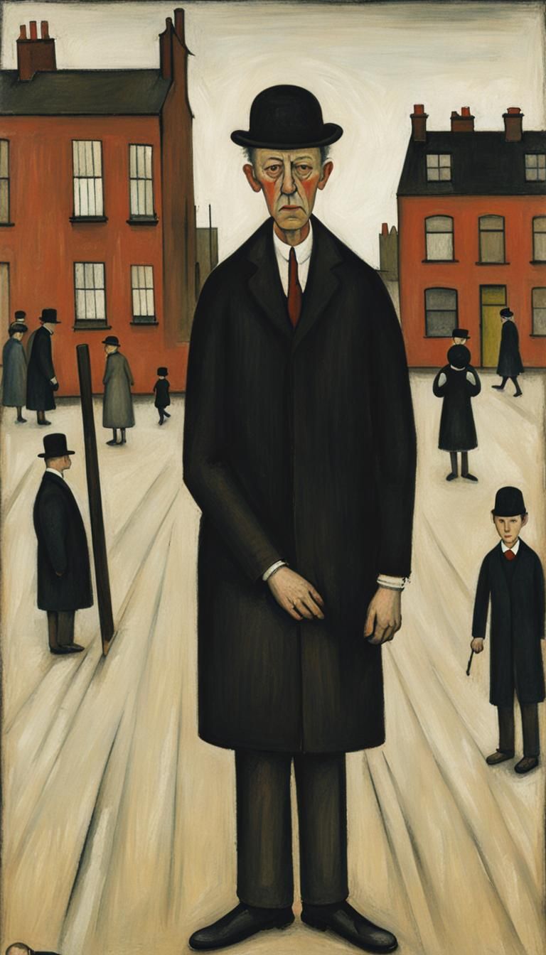 Industrial Portrait in Lowry Style