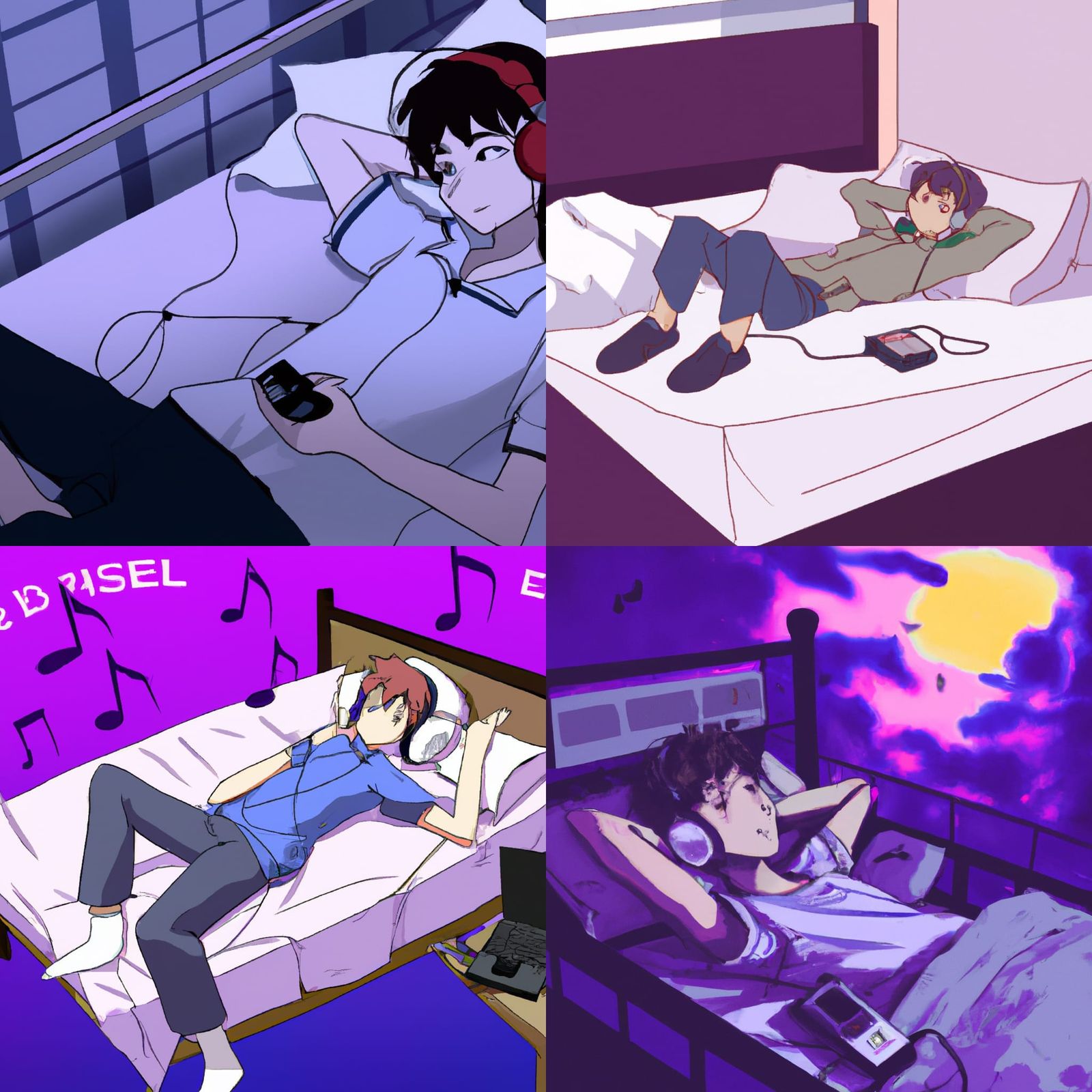 Shinji Ikari Relaxing to Music