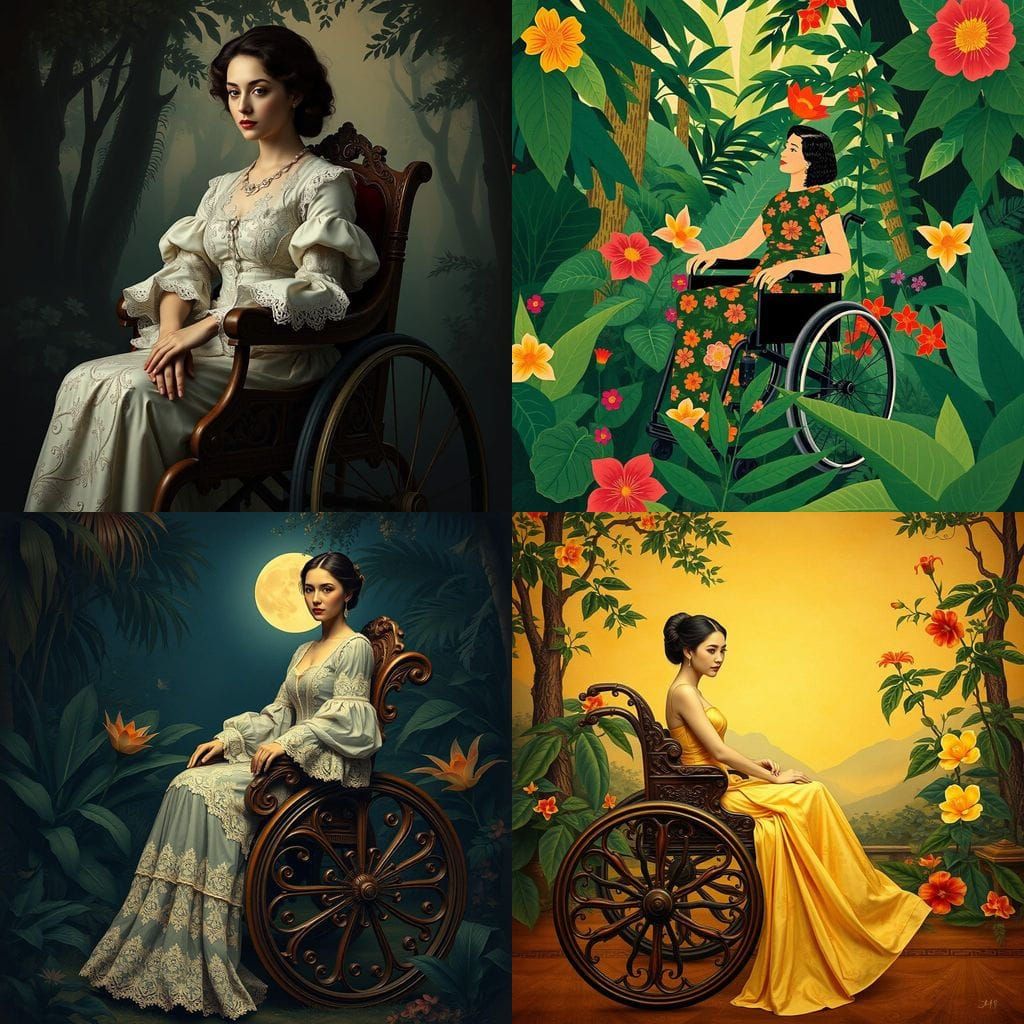 A Merging of Artistic Styles in a Wheelchair Portrait