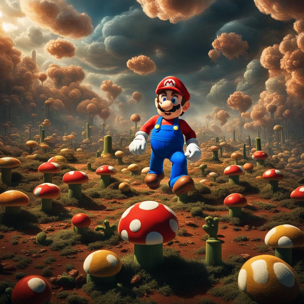 Super Mario Bros in Stranger Things Style