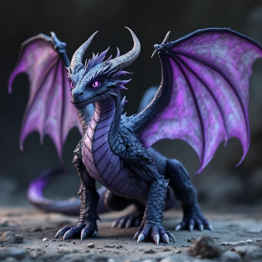 Ultra Realistic Dragon with Red Scales and Horns