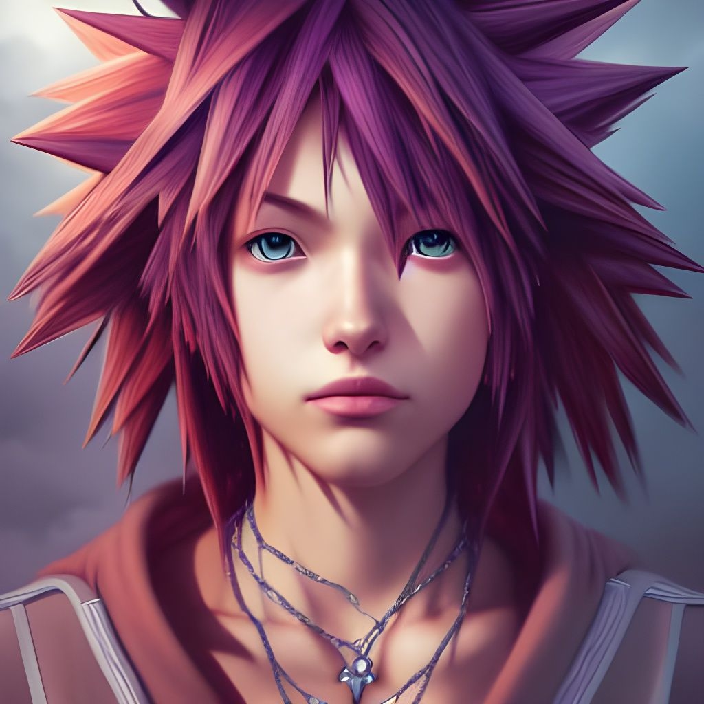 Kingdom Hearts Keyblade Portrait in Hyperrealistic Style