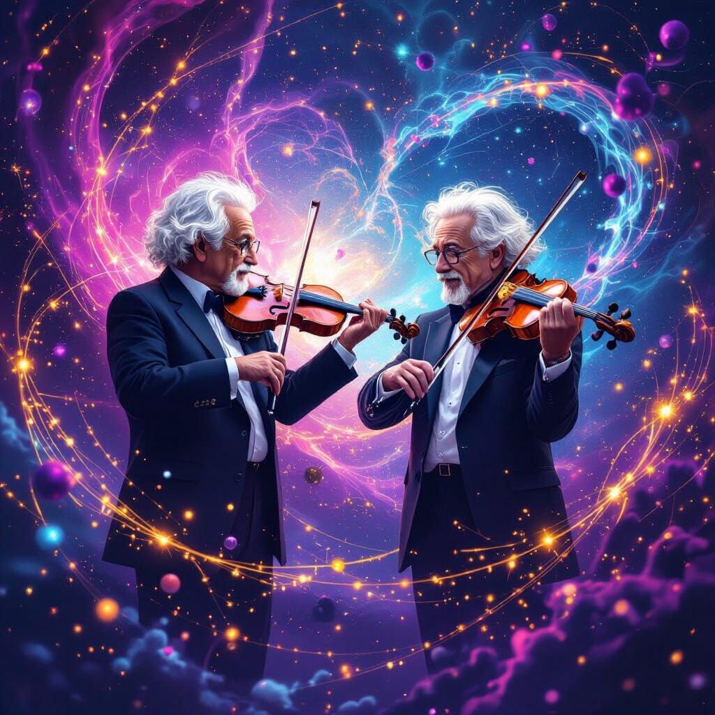 Einsteins Play Violins in Quantum Surrealism