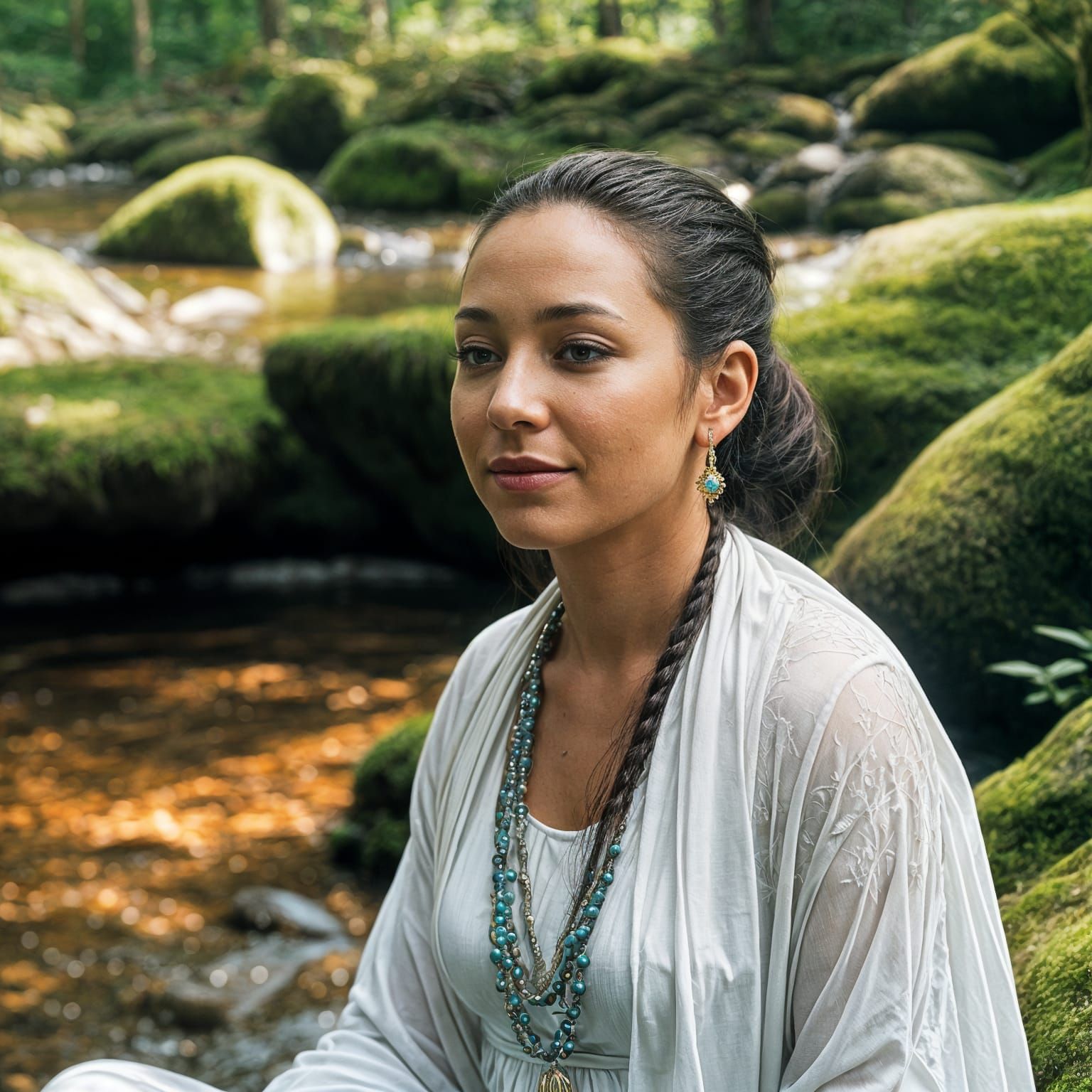 Ethereal Forest Yogi in Serene Nature