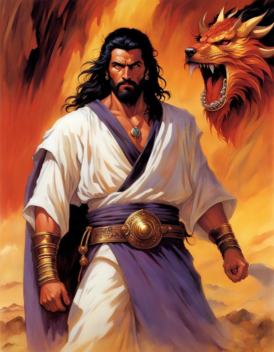 Fantasy Portrait in Natural Aegean Setting