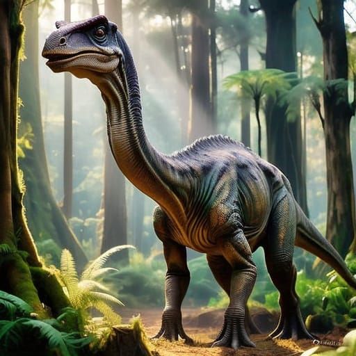 Diplodocus Carnegii in Earthy Tones