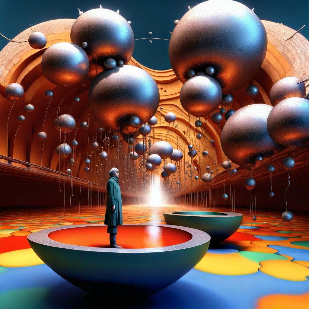 Surreal Technicolor Landscape Unfolds Through Fractal Edge W...