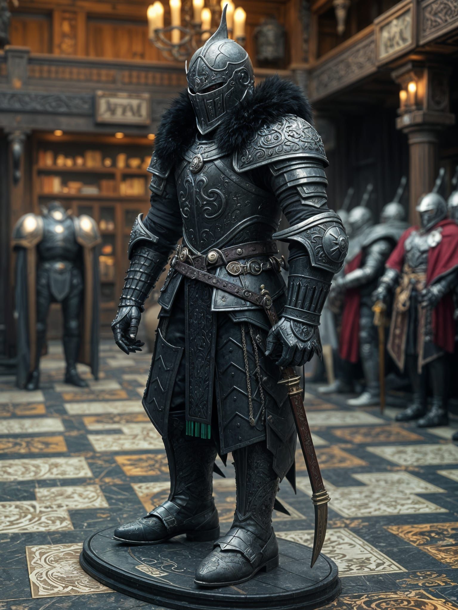 Ultra Detailed Raven Steel Armor Game Asset