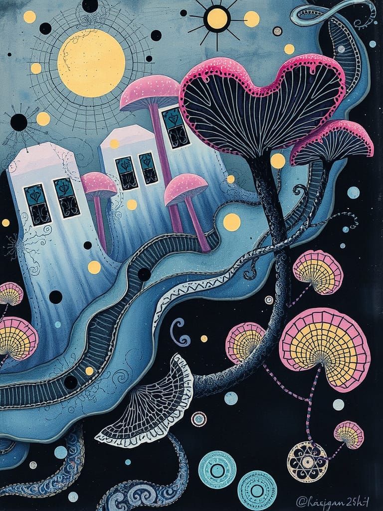 Ethereal Baroque Landscape in Dreamlike Surrealism