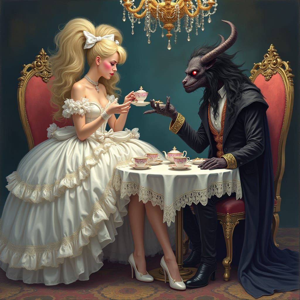 Girly Sissy Human Serves Tea to Powerful Demon King in Dark ...