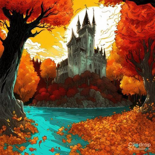 Ethereal Sorcerers' Abode in a Mystical Landscape