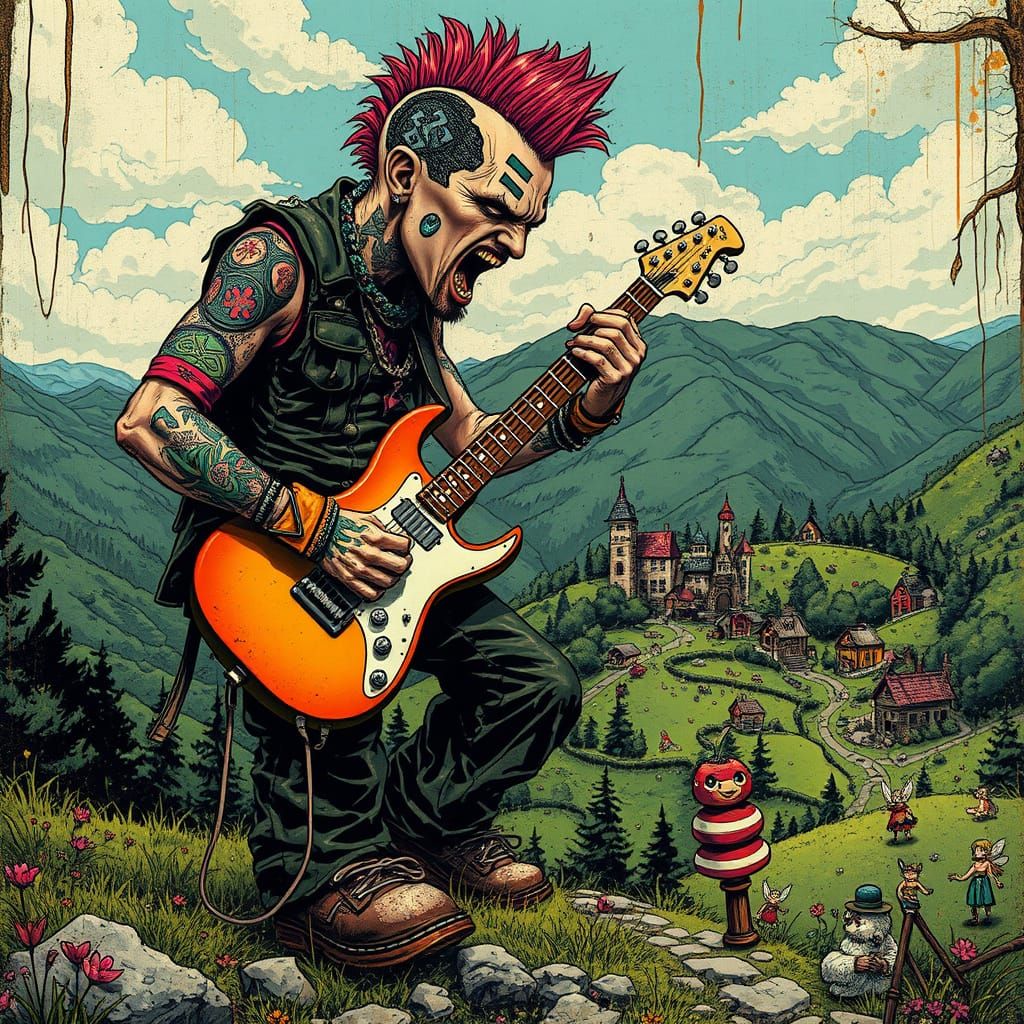 Giant Punk Rocker Concert in Fairy Valley