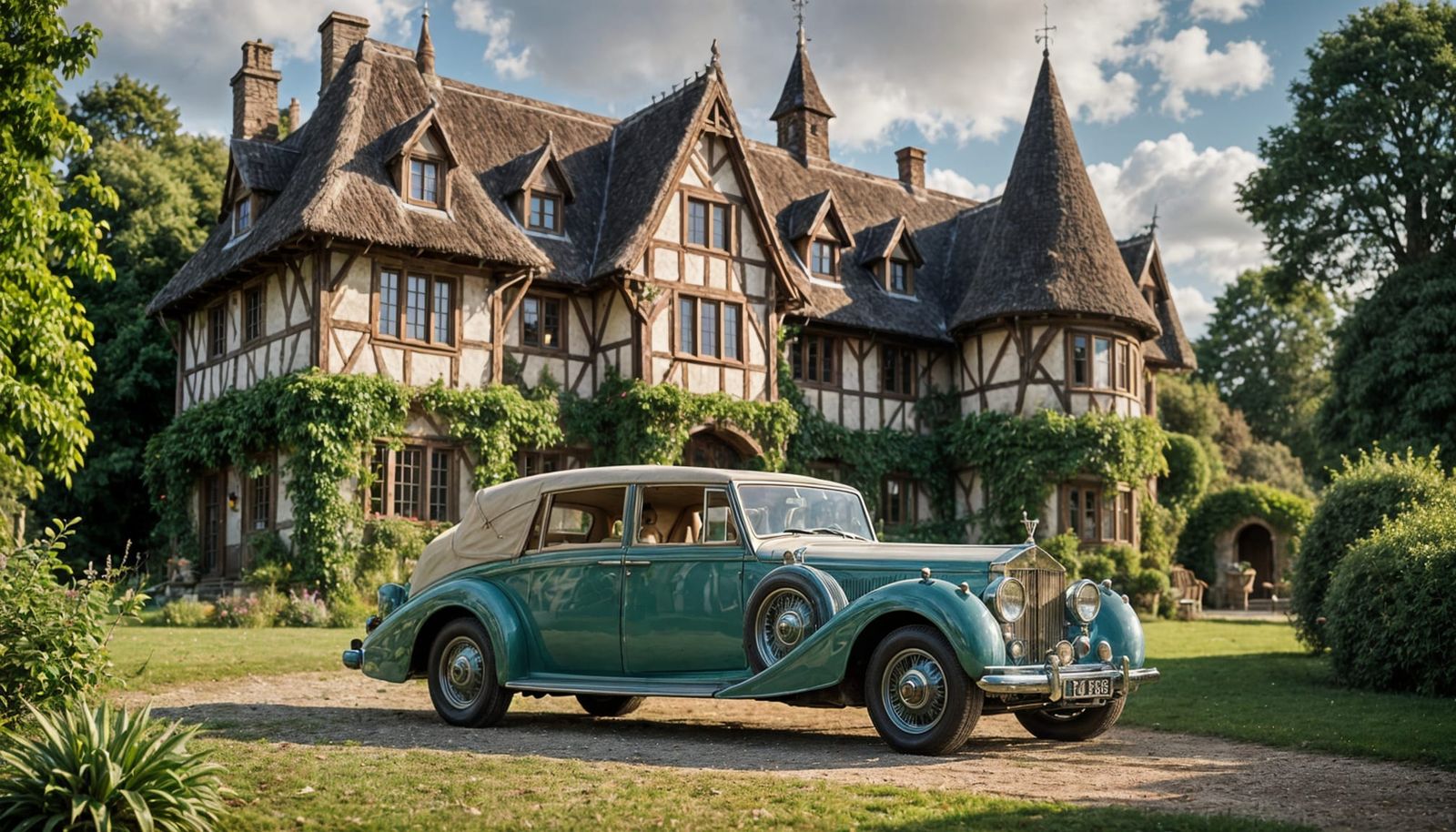 Whimsical Rolls Royce in Enchanted Forest Cottage