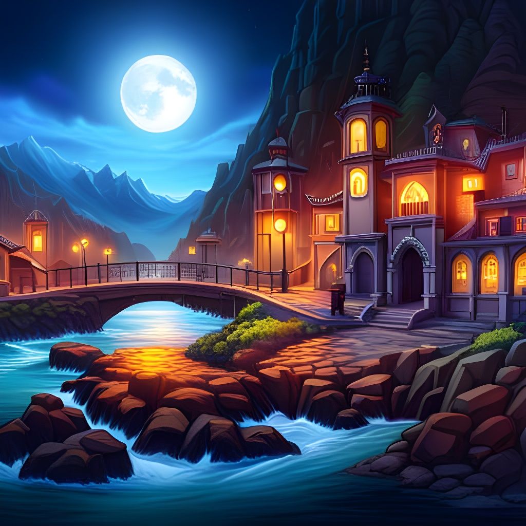 Fantastical Landscape in Detailed Matte Painting Style