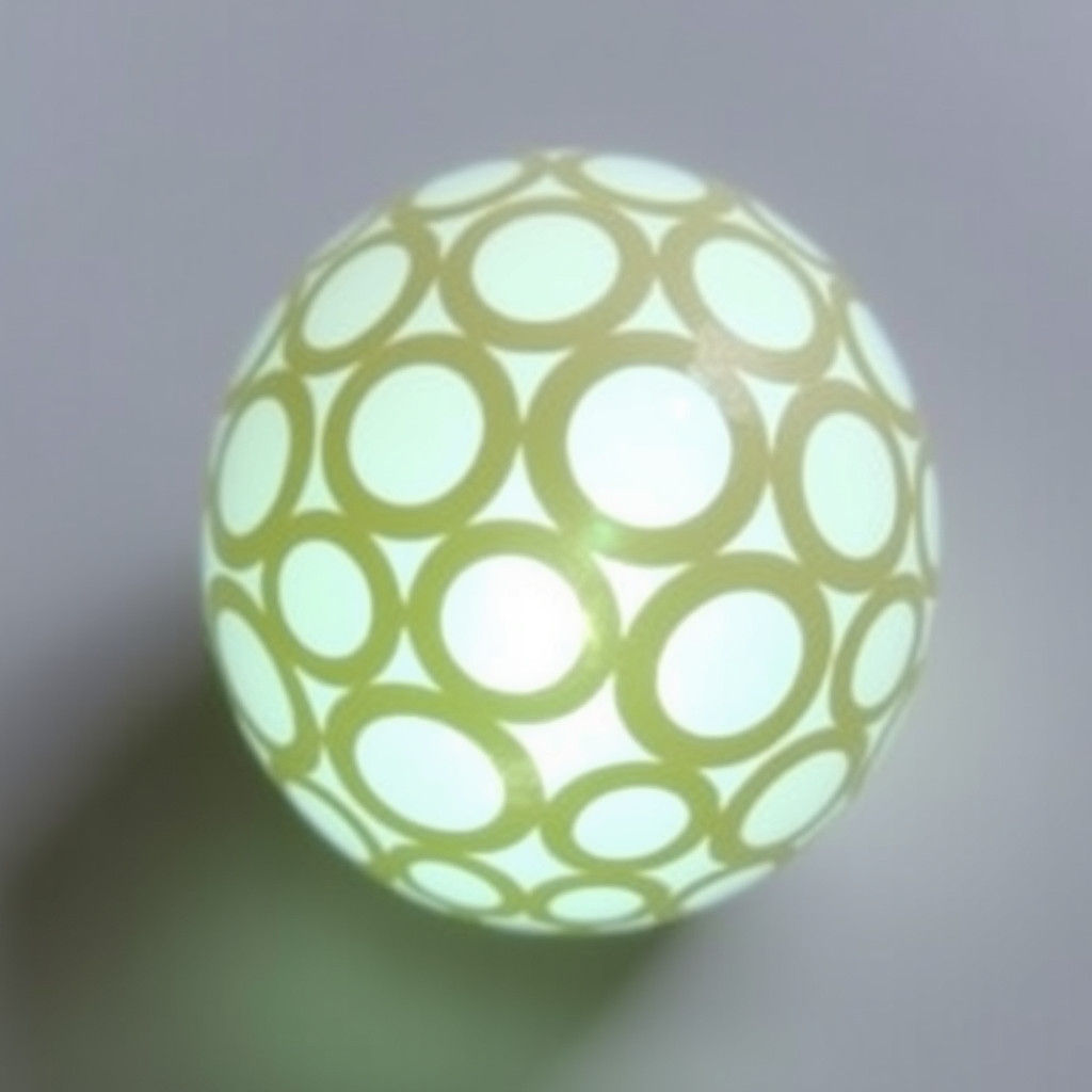 Stenciled Circle Light Pattern on White Egg