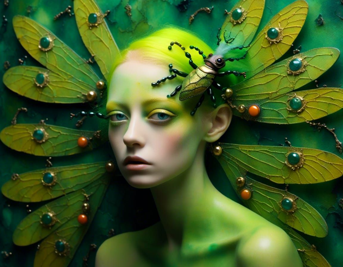 Encaustic Peoplebugs in Dramatic Lighting