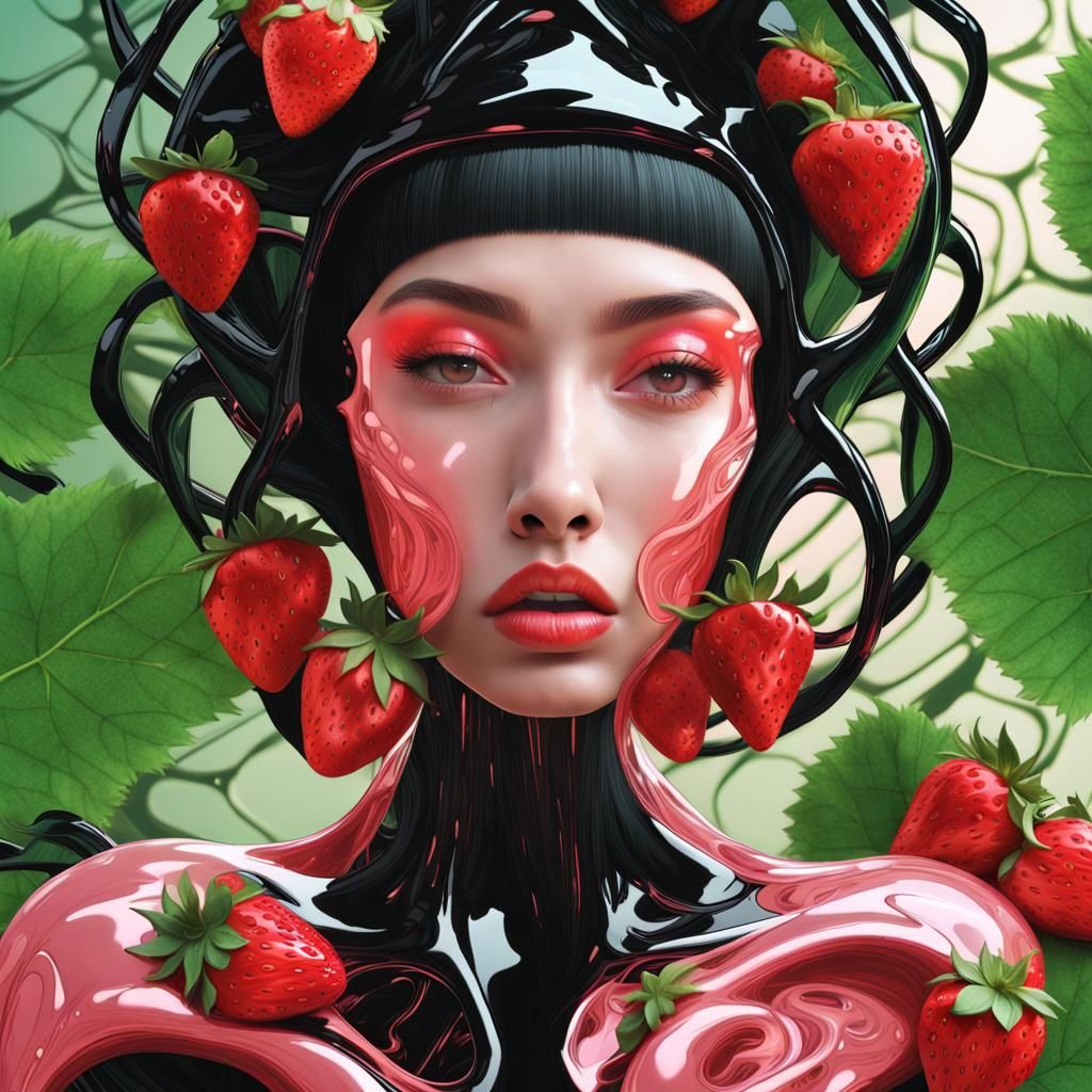 Surreal Futuristic Woman with Alien Headpiece