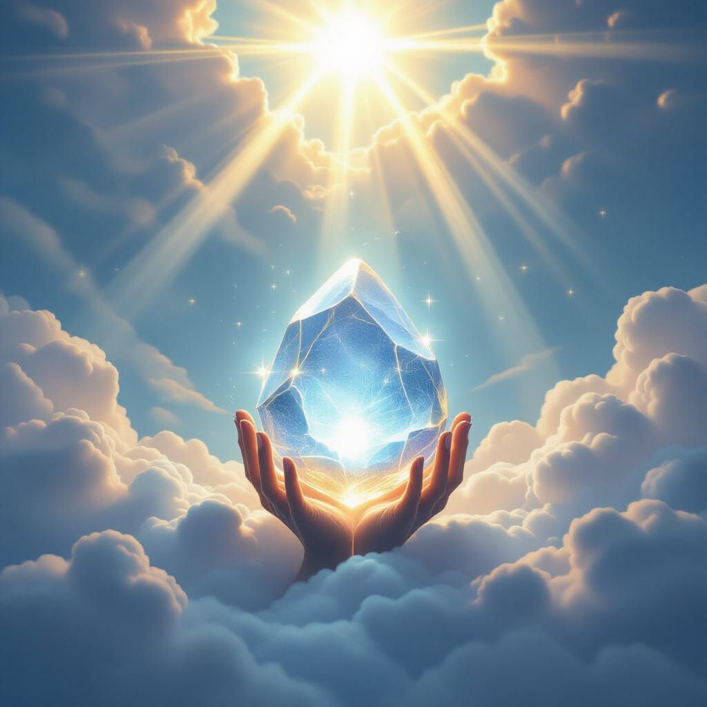 Ethereal Philosopher's Stone in Divine Light