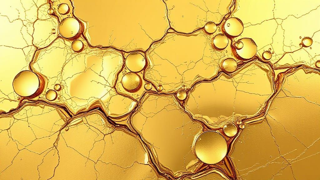 Hyperrealistic Abstract Gold Landscape