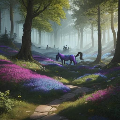 Happy Ponies Dance in a Whimsical Forest