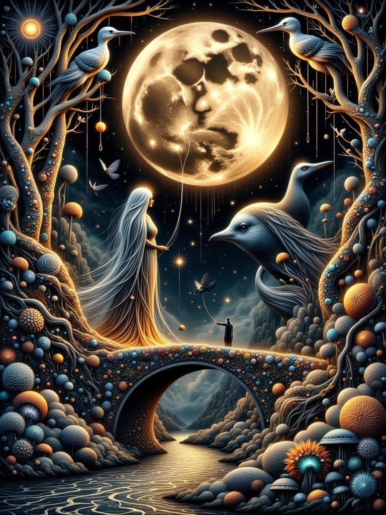 Mother Nature kiting the moon