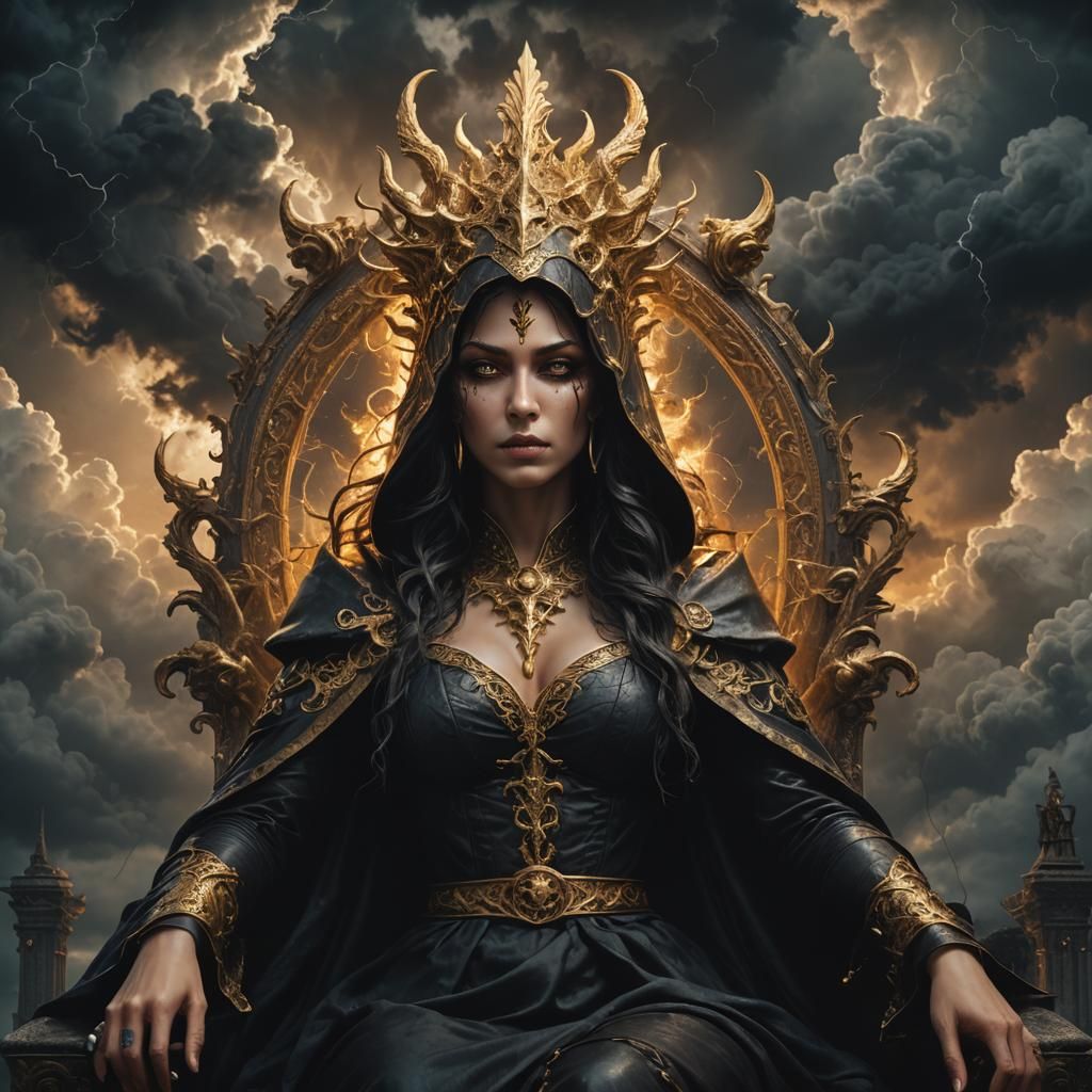 Goddess of Chaos in Dark Fantasy Style