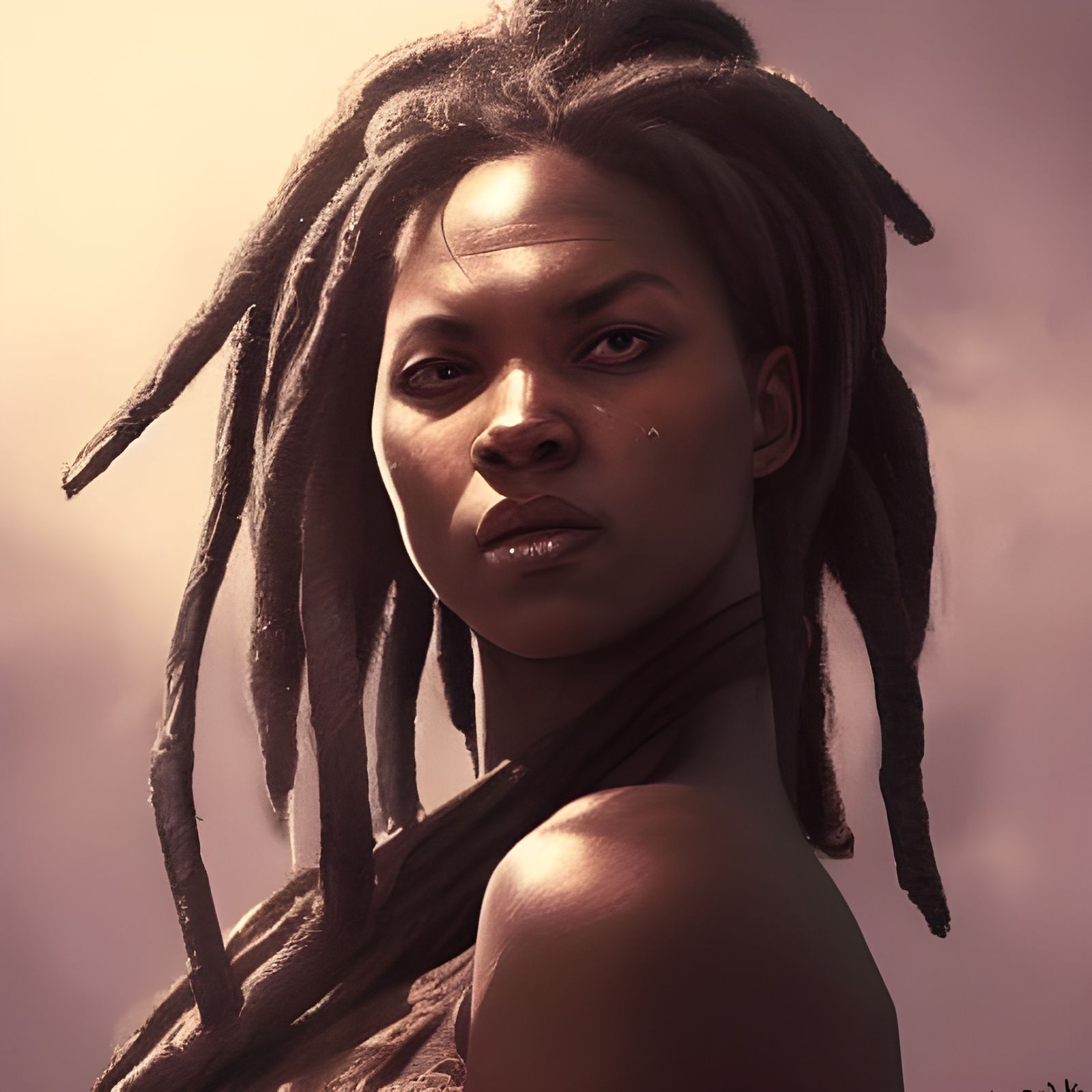 Black Female Assassin Portrait in South Africa
