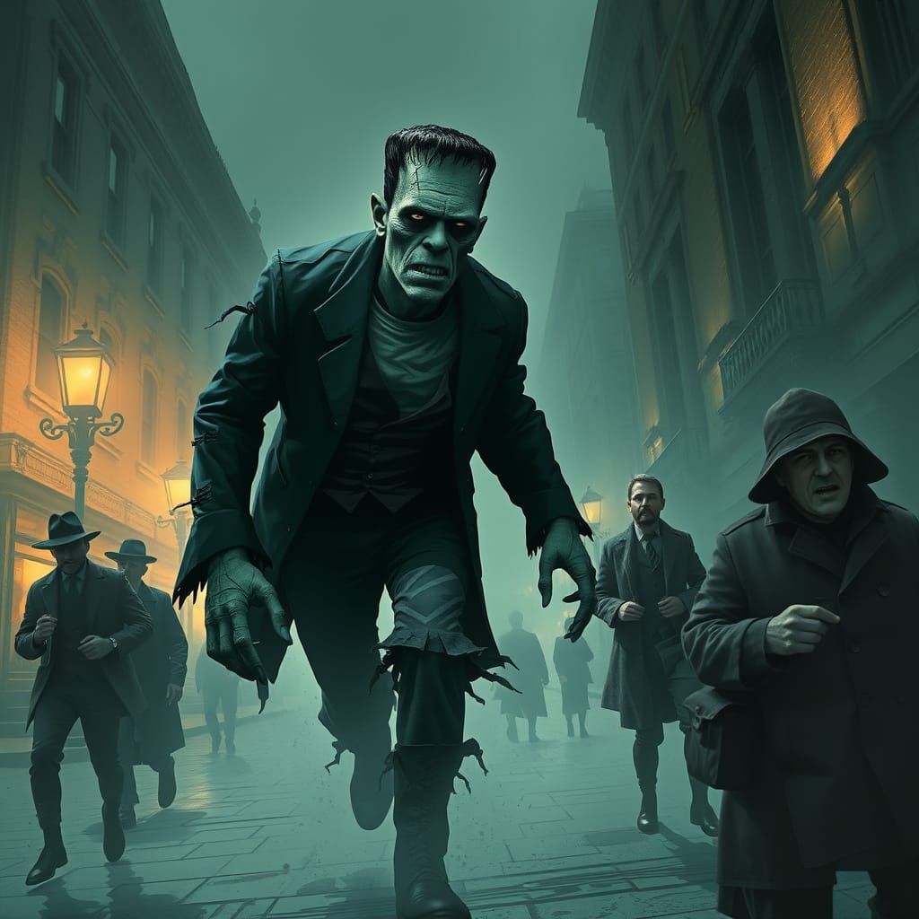 Frankenstein's Monster Rampage in Victorian City