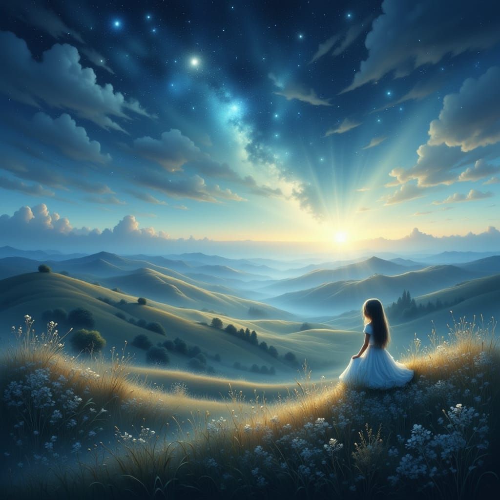 Admiring the Scenery During Dusk