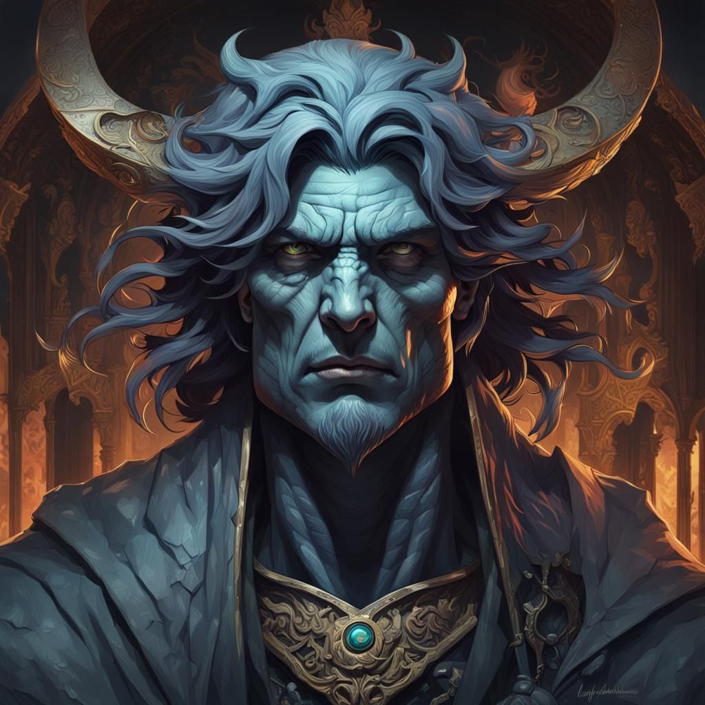 Lord of Nightmares Portrait in Dark Fantasy Style