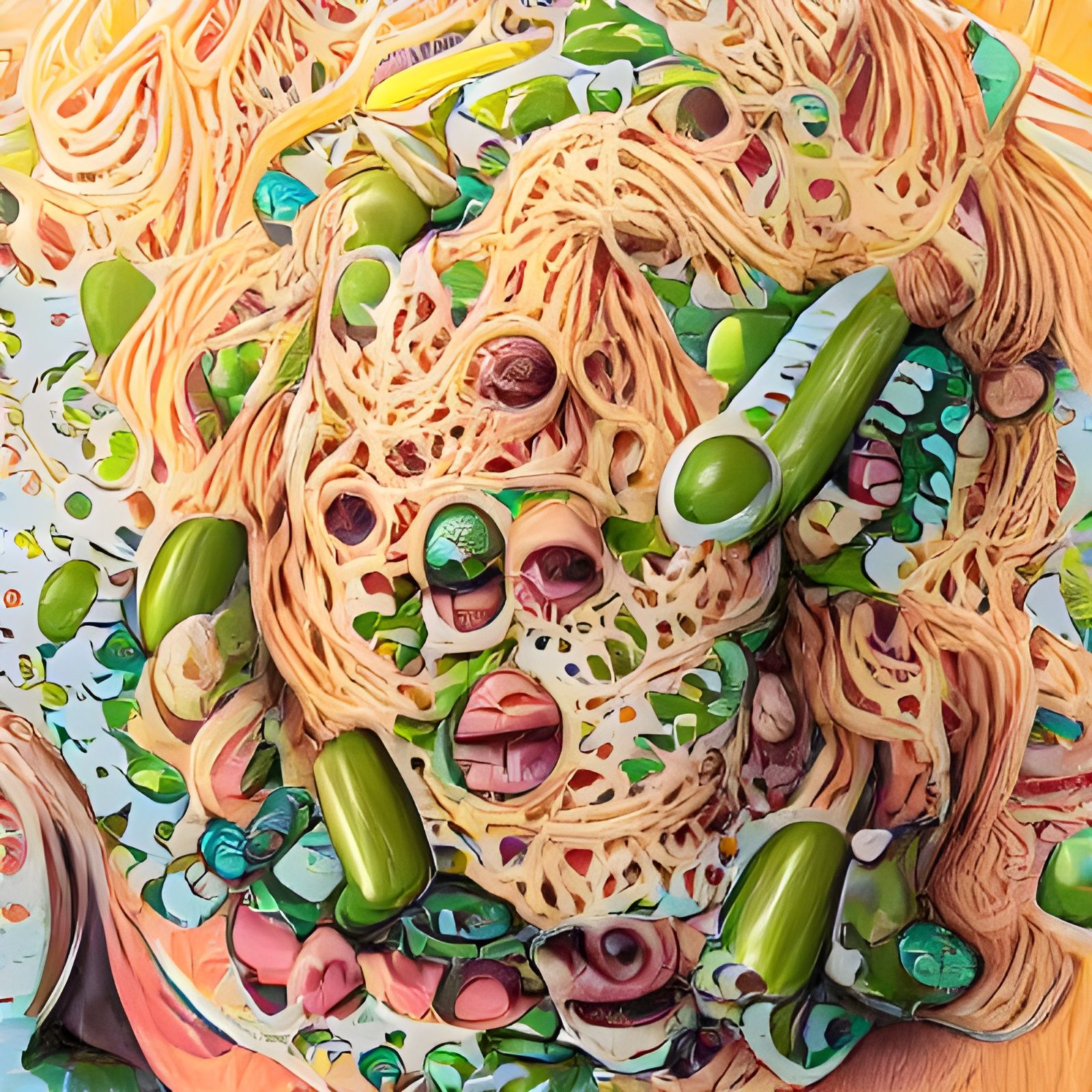 Domesticated Monster in Pop Art Style