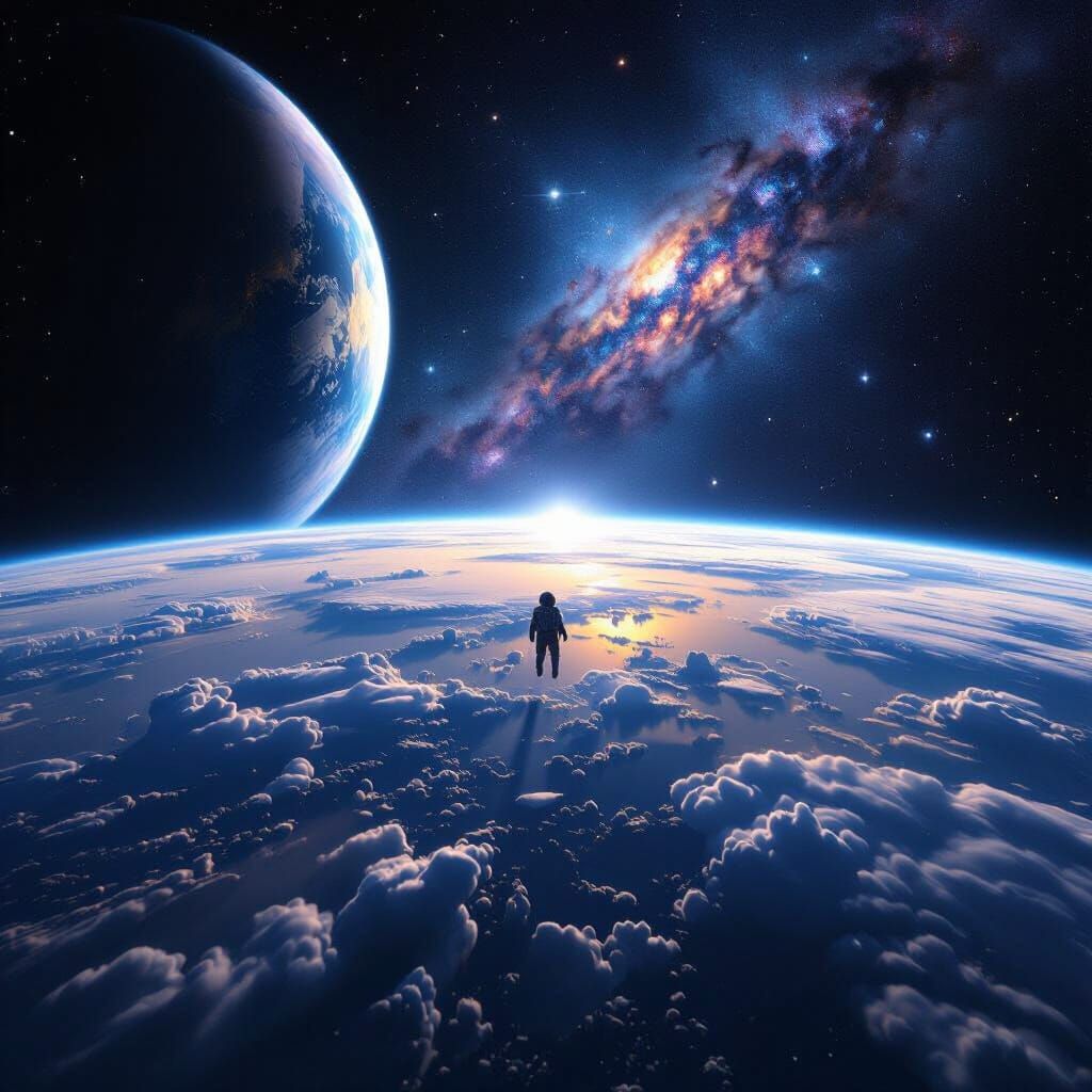 Earth From Space: Astronaut Gazes at Milky Way Vista