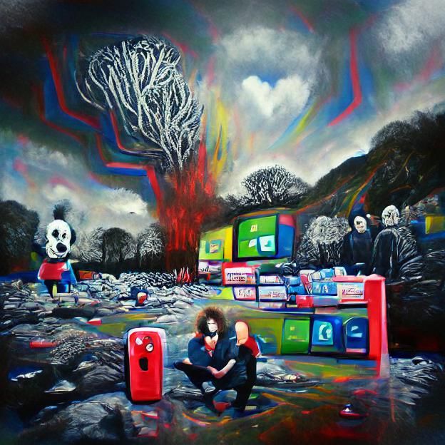 Waiting for Playstation 5: Oil on Canvas