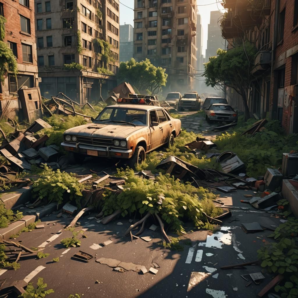 Post-Apocalyptic Cityscape in Unreal Engine 5