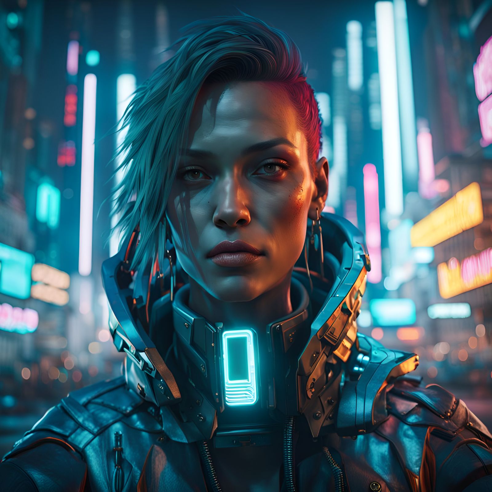 Cyberpunk Cityscape Concept Art in 8K Resolution