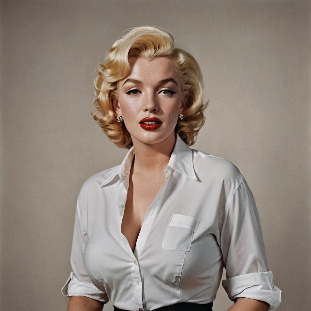 Marilyn Monroe Inspired Portrait in Photo Real Style