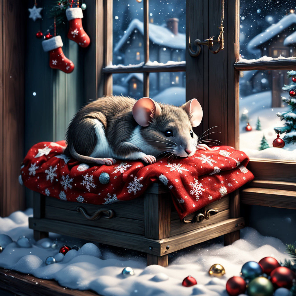 Whimsical Winter Wonderland Digital Painting