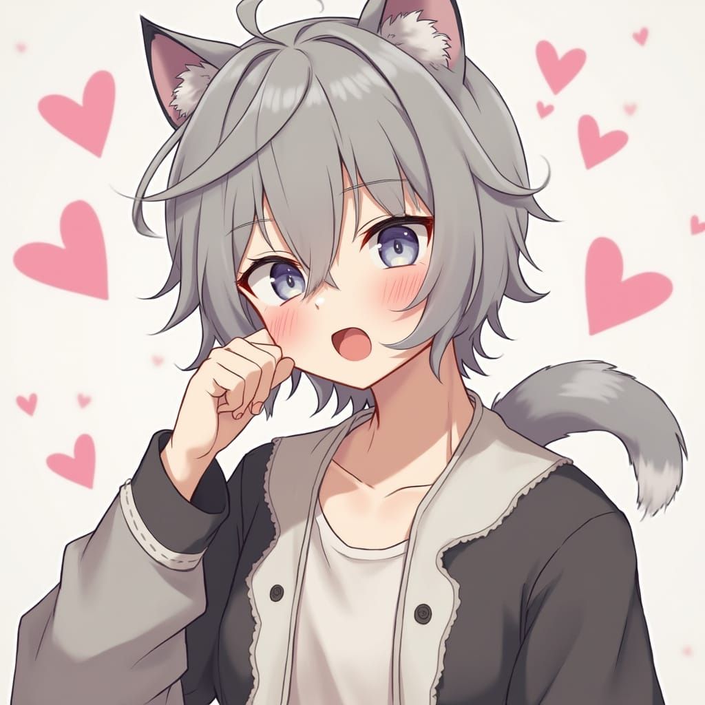 Cyberpunk-Inspired Catboy with Scars