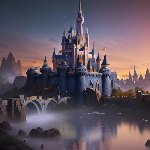 Fantastical Disneyland: Detailed Matte Painting