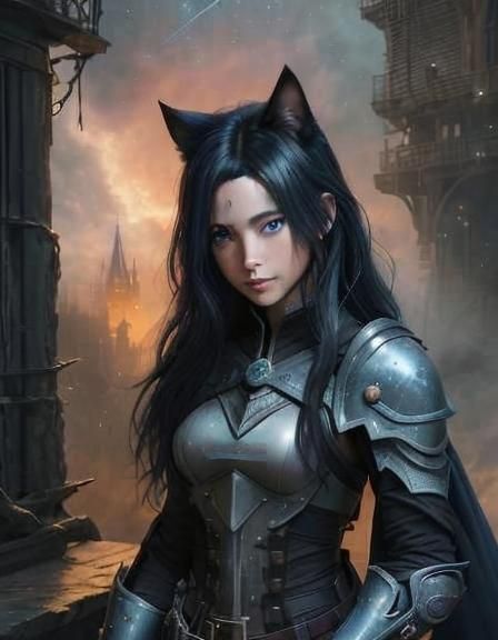 Young Adult Story Character Concept Art: The Catgirl Knight