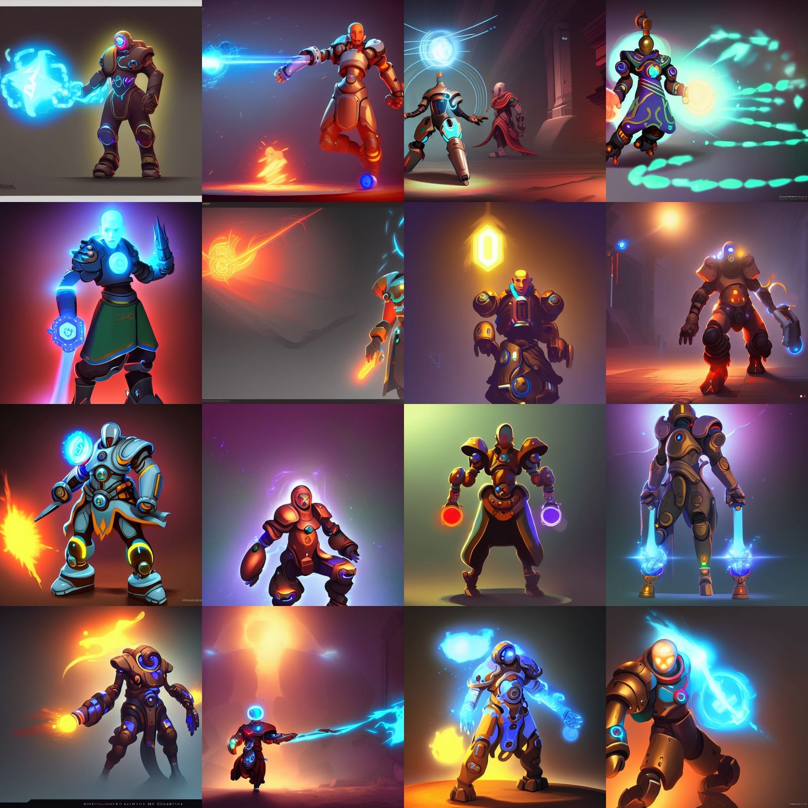 Omnic D&D Monk with Astral Self, Splash Art