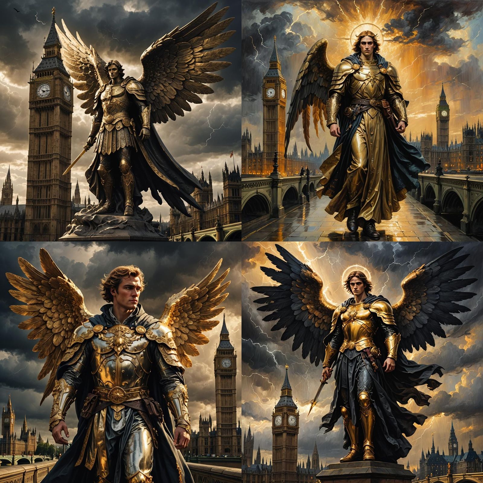 Archangel Gabriel on Westminster Bridge, London