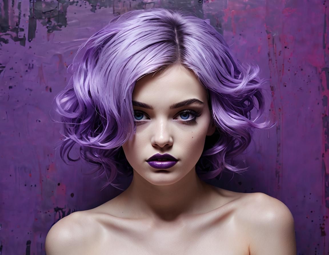 Purple Burlesque Abstract Background in Pop Art Style