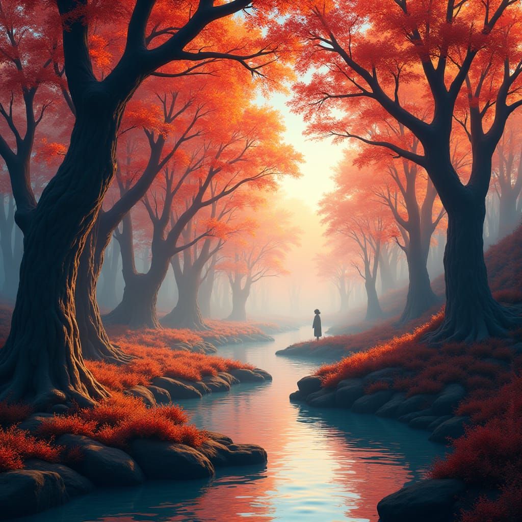 Mystical Autumnal Landscape of Willow Creek