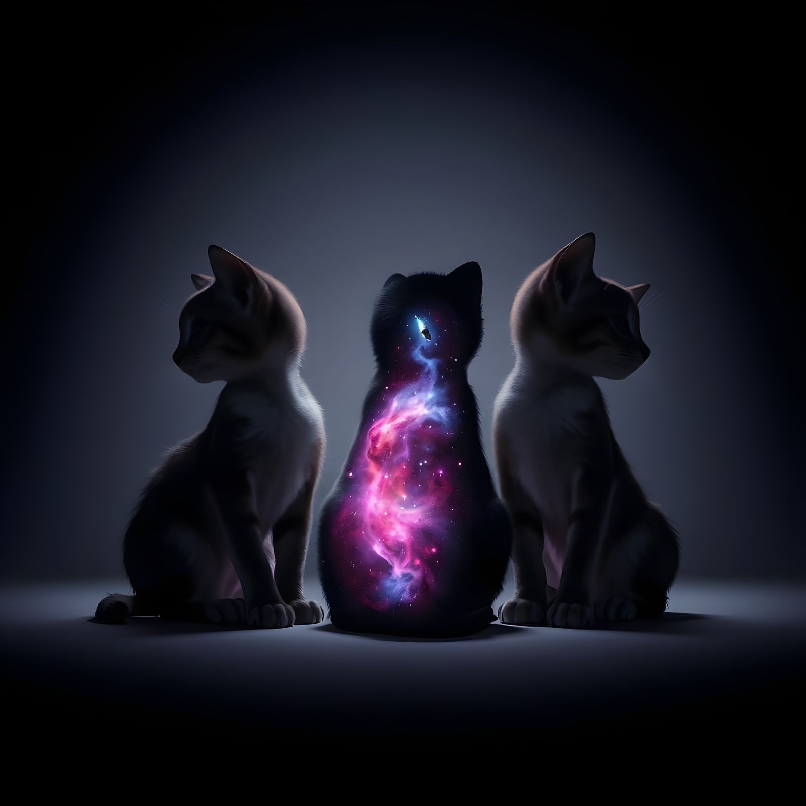 Cinematic Realism Meets Fantastical Cosmos in Kitten Portrai...
