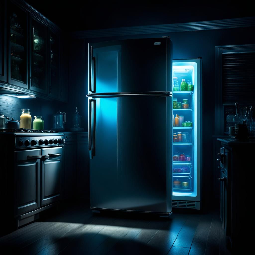 Fridge at night