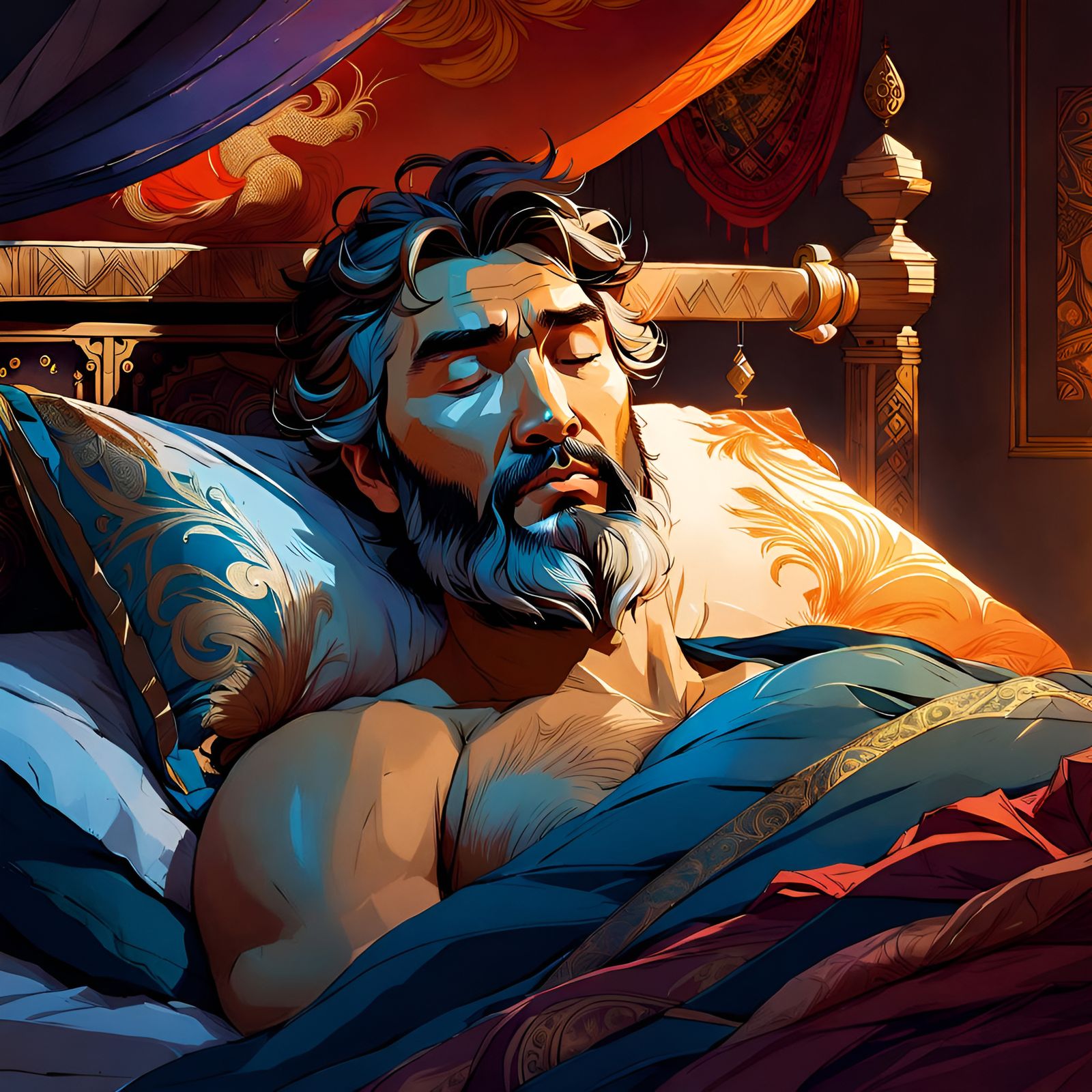 Marco Polo Portrait in Animated Hyperrealism Style